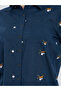 Women Navy Blue Floral Embroidered Shirt - 4
