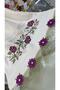 Single Machine-Made Crochet-Style Faux Yarn Needle-Embroidered Hand-Weven Hand Towel - 2