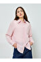 Pink Striped Oversized Shirt - 3