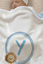 Reversible - Interlock Baby B Blanket I 80X80Cm - Cute Lion Letter Series in a Circle - Letter Y - 2