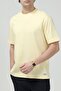 Men's Crew Neck Basic 100% Cotton T-Shirt Yellow - 26Y 5446 - 2