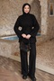 Black Belted Jacket and Trousers Gabardine Set - 2