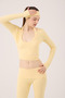 Tie-Detail Cropped Cut Ellen Bolero Yellow - 3