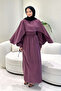 Noemi Cape Dress - Plum - 2