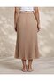 Women Beige Pleated Skirt - 3