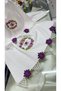3D Cotton Lu Suni̇ İ Silk Pten Anali Girls 2-Piece Needle-Embroidered Towel Set - 2