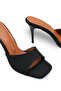 Vega Luce Women's Thin Heeled Slippers 0012712 Matte Black - 5