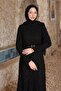 Black Belt Piece Lace Piece Lined Dress - 3