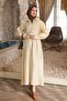 Beige Buttoned Shirt and Skirt Set - 2