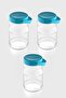 Macro 1700 ml 3-Piece Glass Jar Set 131074 Turquoise - 3