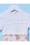Infant Girls Ecru Floral Placement Print Romper - 3