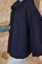 Navy Blue Shawl Detailed Buttoned Angora Cardigan - 4