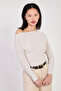 Woman's off-shoulder blouse - beige - 2