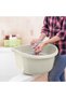 Bol de rufe din plastic 5L, mic, rotund, solid, crem - 2