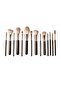 مجموعة فرش مكياج مكونة من 14 قطعة، بمقبض ناعم ومتين، وأنبوب ألومنيوم سميك لمكياج الوجه والعينين