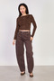 Women's J91 Belted Baggy Jean Trousers - Bitter Brown - 3