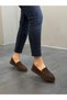 Brown Leather Women's Casual Shoes - 3