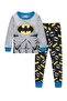 Boys Night Pajama Set – Long Sleeve, Black & Grey, 3–7 Years - 2