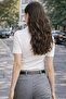 Women's Polo Neck 4-Button Slim Fit Cotton Combed Cotton T-Shirt - 4
