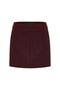 تنورة صغيرة منقوشة باللون العنابي مكونة من صوف قطع