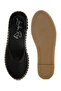 Women's Mesh Flat Espadrille Sandals In Black - 5