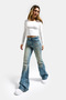 بنطلون جينز نسائي A.Tint 4s6-32 Mid Rise Flare Fit مرن Fabric دنيم - 2