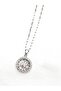 Steel Rotating Zircon Stone Round Stress Necklace - 6
