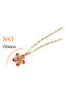 Steel Rotating Zircon Stone Lotus Flower Stress Necklace