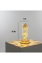 Otetechparca ®   Cylindrical Crystal Gold Powder Model Led Table Lamp – Gold Base, Touch Control, 3 Colors - 5