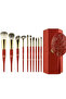10-Piece Professional Makeup Brush Set – Long Handle with Elegant Magnolia Packaging - 2