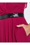 Dark Pink Sleeveless Sequined Detail Maxi Dress - 4