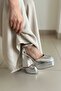 Kiss Silver Platform (9 cm Heel) Daily Heeled Shoes - 2