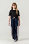 Right Left Knee Length Paneled Piped Girls' Sweatpants