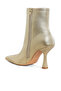 Women Metallic Pointed Toe Ankle Boots in Gold - 3