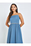 Blue Ric-Rac Trim Strappy Maxi Dress - 2