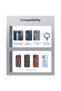 Mini Wireless Charger, Magnetic Mount, Nylon Cable - Silver - 7
