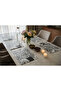 Placemat and Spoon Holder Set Leather for 6-Person 12-Piece Black and White Baroque Patterned Stylish Table Service - 5