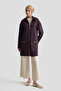 Cotton Blend Knitted Cap Plum - 4