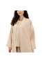 Linen Kimono Midcalf Jacket in Beige - 2