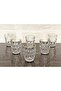 6 Pieces Crystalized Model Plaza Soft Drink & Water Cup - Gold Detail 300 ml 10 cm