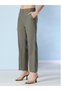 Olive Green Wide Leg Trousers - 4