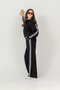 Top Left and Right Sleeves Striped Bottom Left and Right Striped Girls' Bottom Top Tracksuit Set - 4