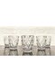 6 Pieces Crystalized Model Plaza Soft Drink & Water Cup - Gold Detail 300 ml 10 cm - 6