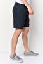 Men Textured Pull On Basic Shorts, Navy Blue - 3