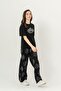 Top Middle Printed Bottom All over Floral Printed Girls' Bottom Top Tracksuit Set - 2