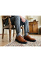 Men's Shoes Inside and Outside %100 Genuine Leather Classic Orthopedic Lightweight Suitable for Daily Wear - 5