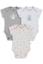 Rabbit Printed 3-Piece 1-36 Months Snap-On Badi - Powder
