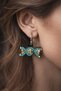 Dna Spiral Design Dangle Earrings – Molecule Patterned Metal Women's Earrings