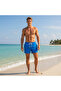 Men's Pocketed and Lined Sea Shorts Blue Color Bb2361