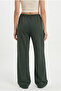 Women's Henri Modal Touch Cord Belt Pack Pleated Pocketed Khaki Sweatpants - 4